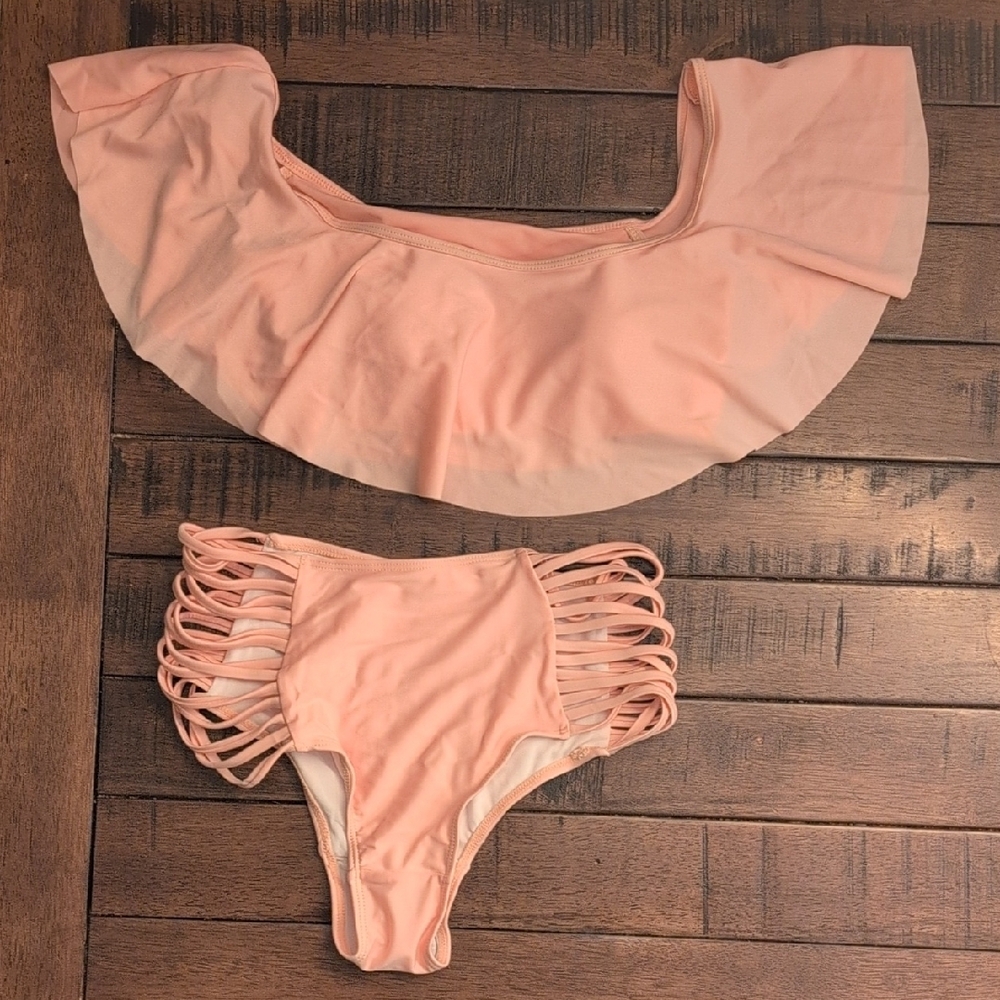 Peach Bikini Set